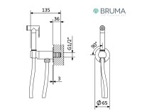 MEDIDAS GRIFO PARA BIDE/WC LUSITANO BRUMA